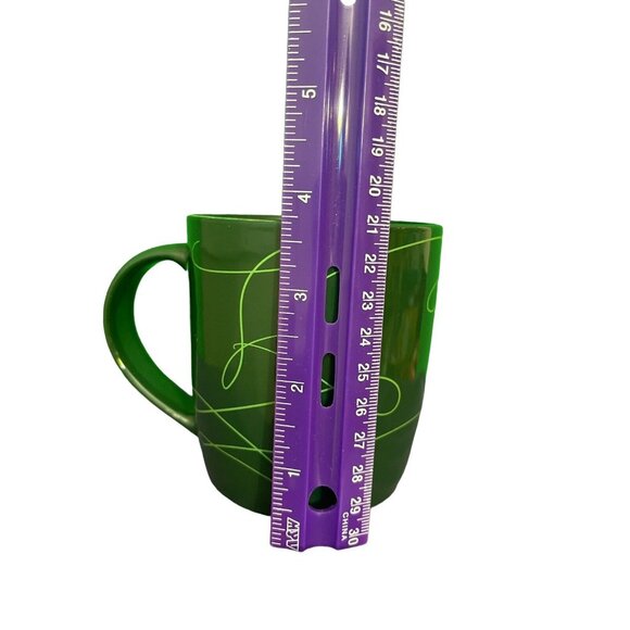 Starbucks 12 oz Ceramic Coffee Mug Green Swirls Winter Holiday 2020 - Picture 7 of 8